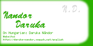 nandor daruka business card